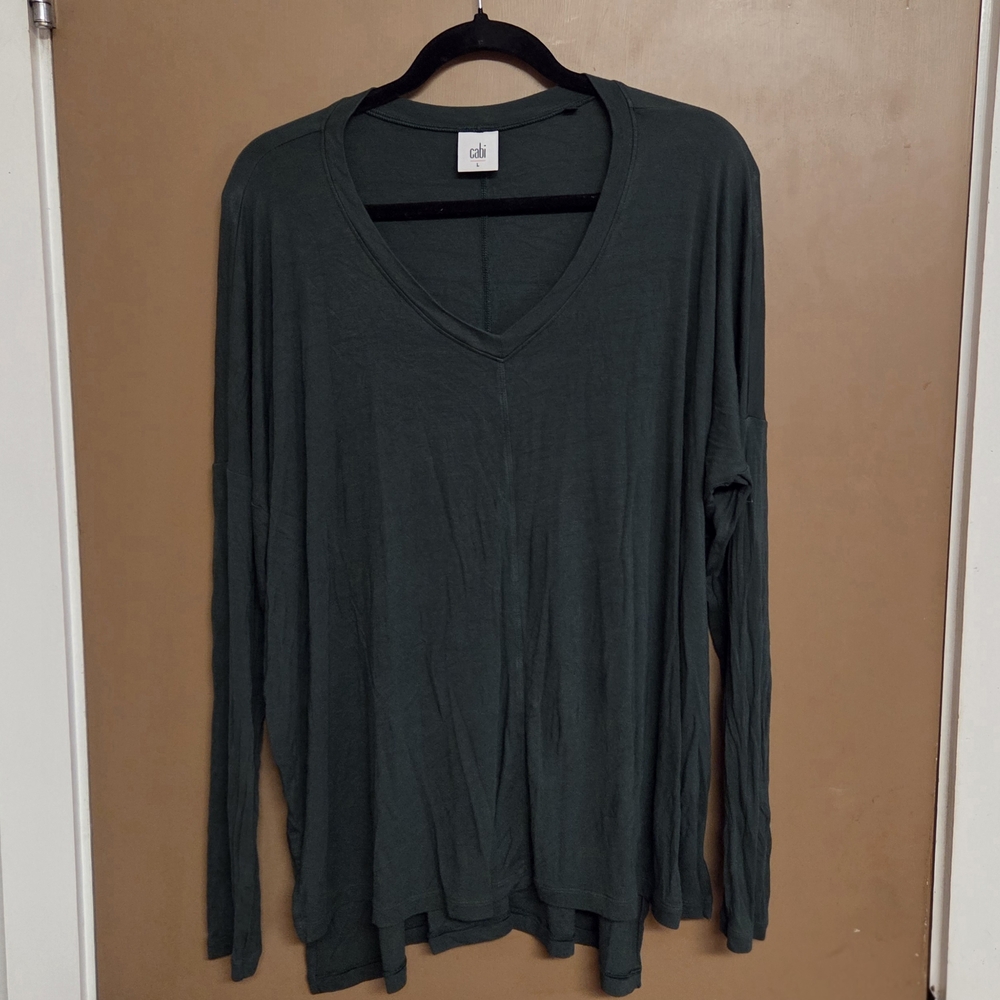 CAbi Women's Deep Green Long Sleeve Top